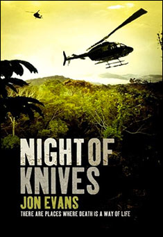 Book title: Night of Knives. Author: Jon Evans