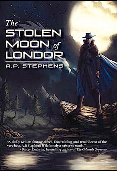 Book title: The Stolen Moon of Londor. Author: A.P. Stephens